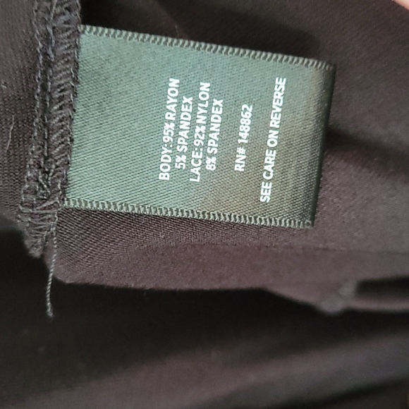 Torrid || 00 Super Soft Lace Black Bell Sleeve Button Up Top - Picture 10 of 11